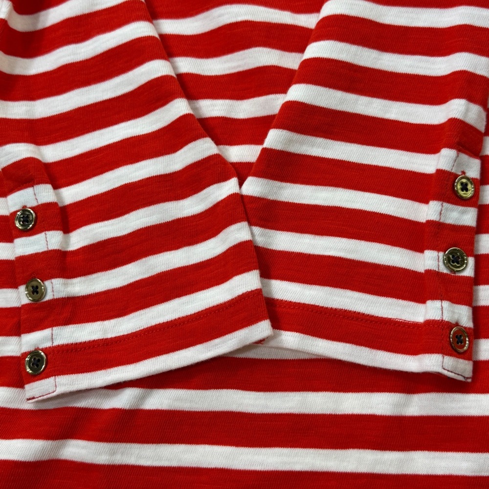 J.Crew Striped Knit T-Shirt Dress Small Red White Blue - Picture 5 of 9